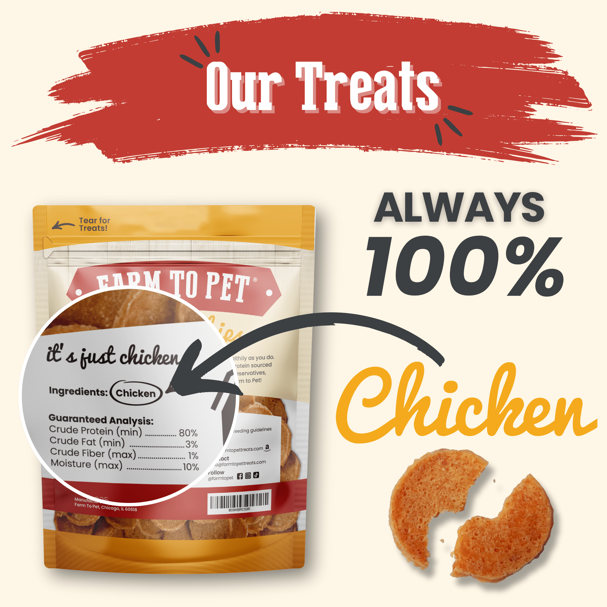 Farm to Pet Chicken Chips — Single-Ingredient Dog Treats